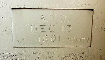 Cornerstone of St Lucy's Church, Newark, NJ