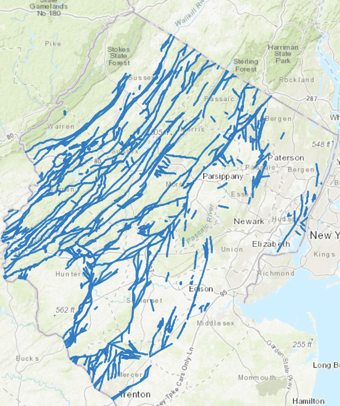 Fault lines in New Jersey