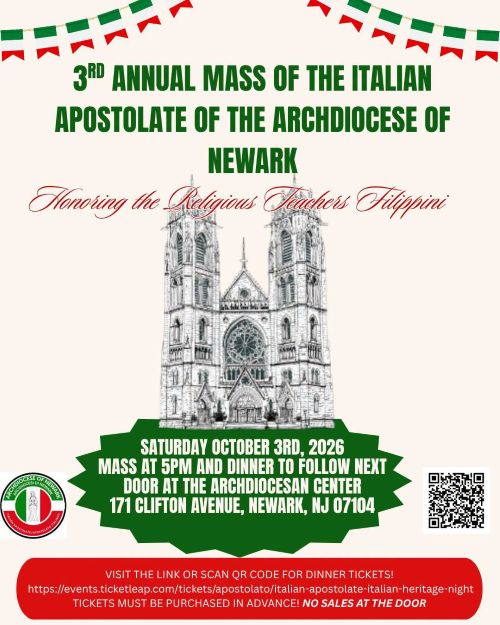 3rd annual mass of the Italian Apostolate of the Archdiocese of Newark